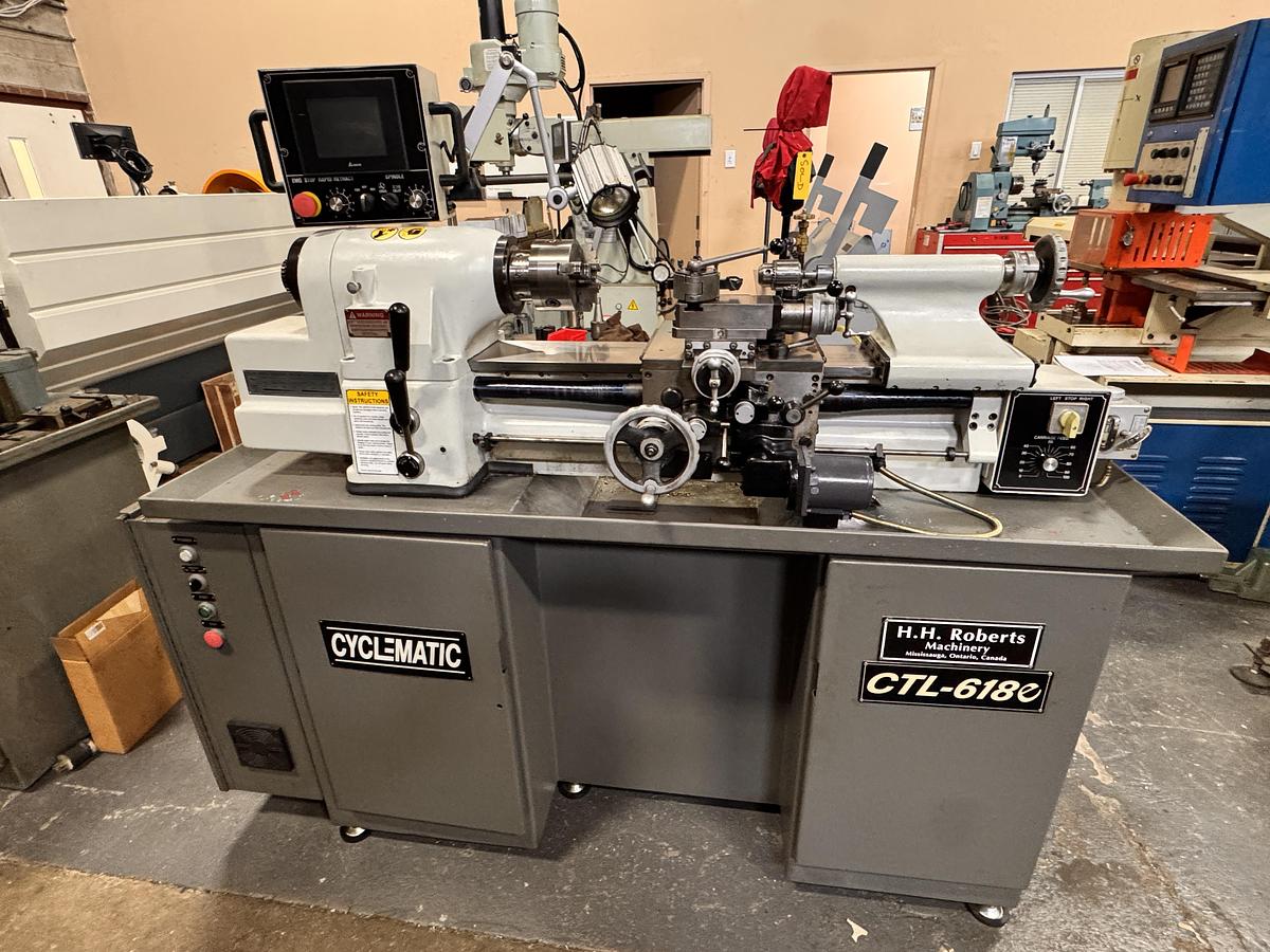 Used 11" x 18", CYCLEMATIC, 2017, CTL-618e, PRECISION TOOLROOM LATHE
