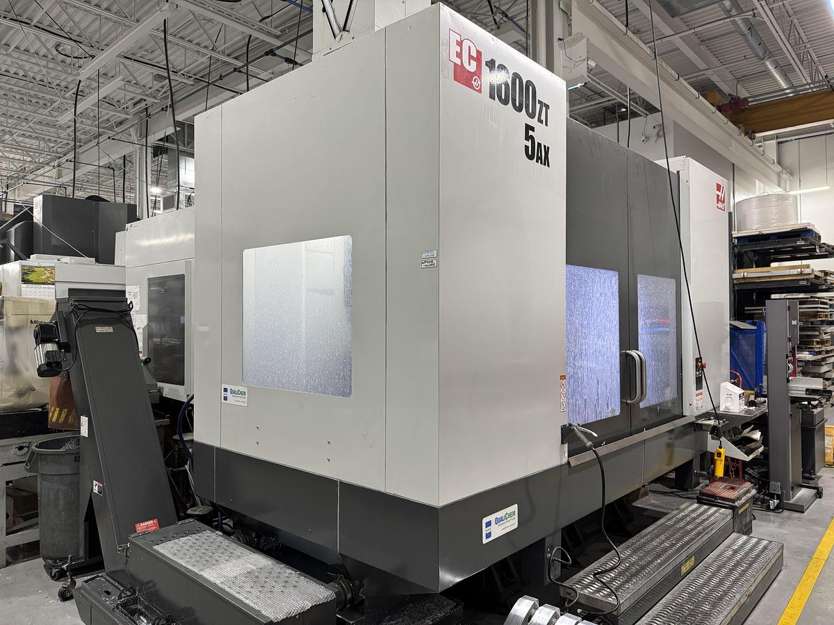 Used HAAS MODEL EC-1600ZT-5AX HORIZONTAL MACHINING CENTER WITH INTEGRATED B AXIS AND 5 AXIS ROTARY TABLE -2019 