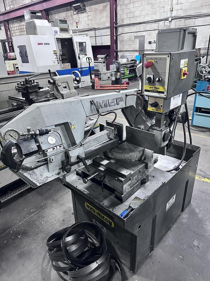 Used 9" X 11", HYD-MECH, DOUBLE MITERING, HORIZONTAL BANDSAW