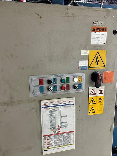 Used 5/16" x 10' GASPARINI, HYDRAULIC SHEAR