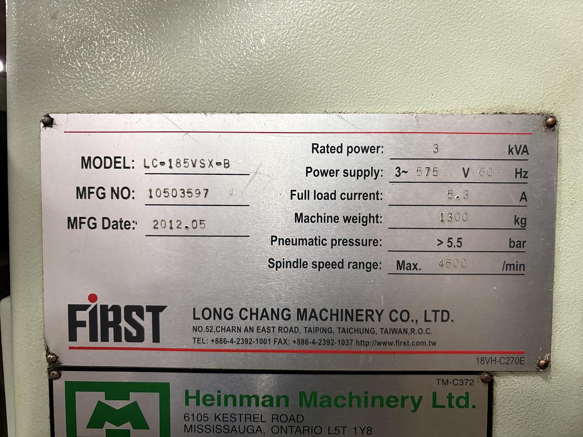 Used 10" x 50", FIRST LC-185VSX-B, VERTICAL MILLING MACHINE