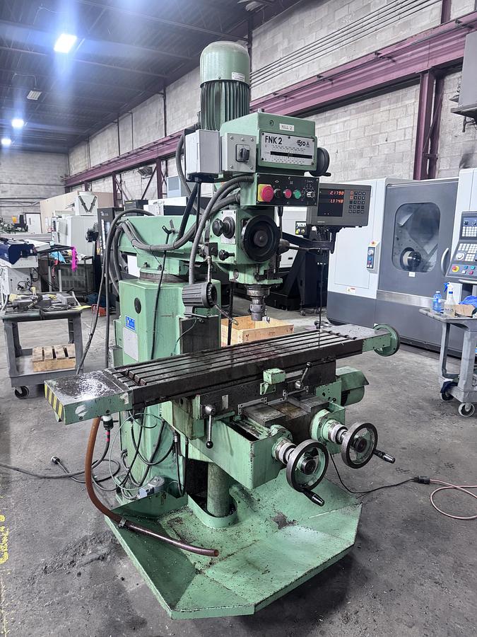 Used 10" x 43", TOS, FNK2, VERTICAL MILLING MACHINE