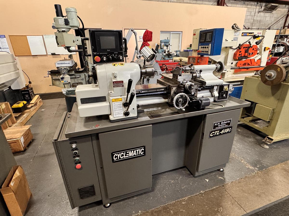 Used 11" x 18", CYCLEMATIC, 2017, CTL-618e, PRECISION TOOLROOM LATHE