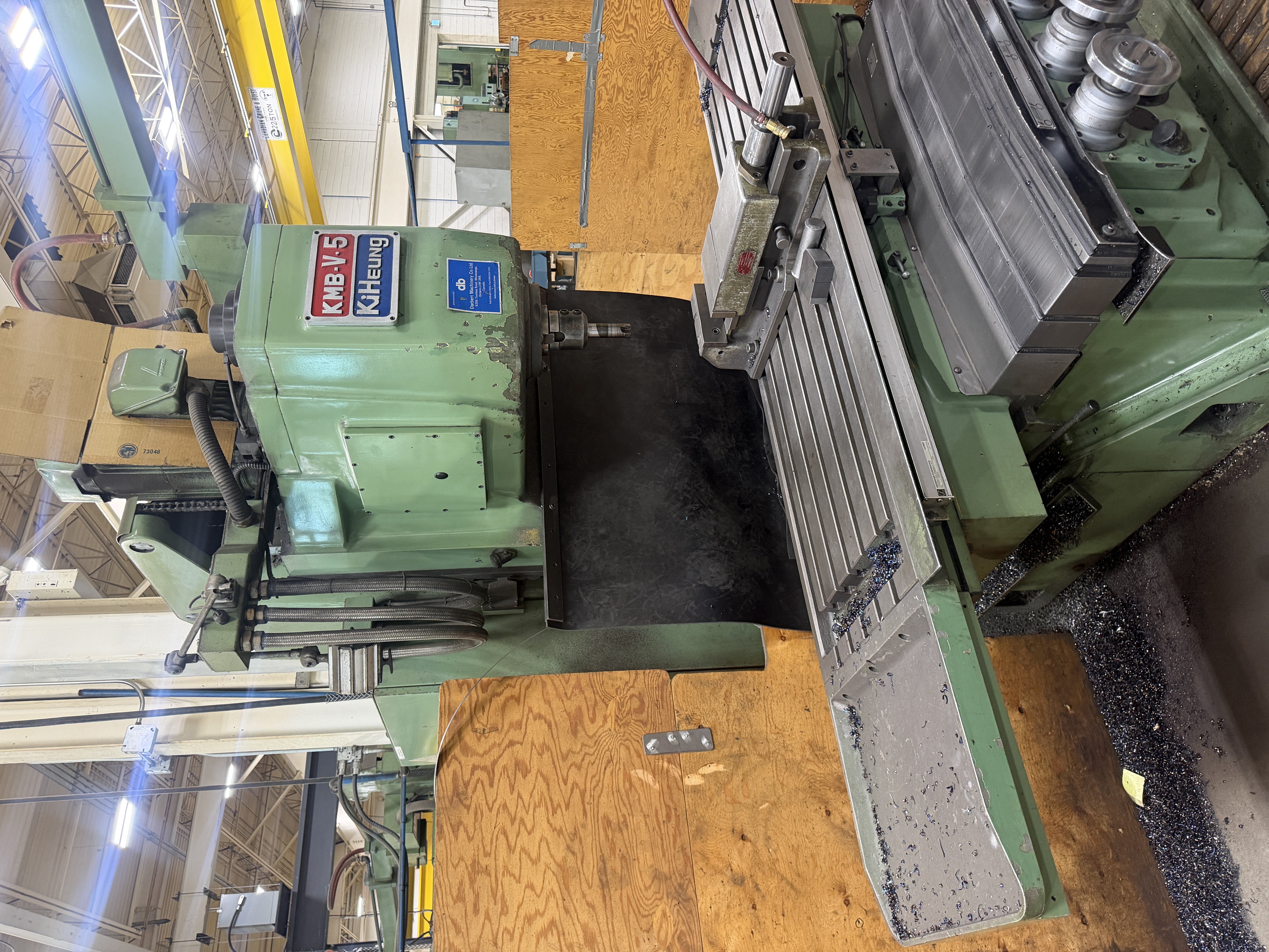 Used 21" X 78" KIHEUNG , MODEL KMB-V-5, VERTICAL MILLING MACHINE