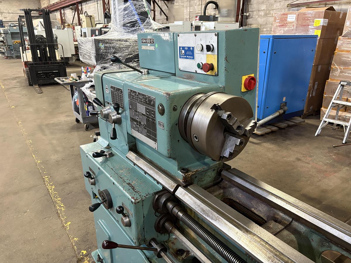 Used TOS SN 50 C , 20" x 80" Engine lathe