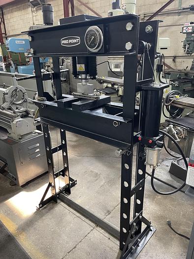 Used 50 TON, PRO-POINT H-FRAME PNEUMATIC/HYDRAULIC SHOP PRESS - LIKE NEW