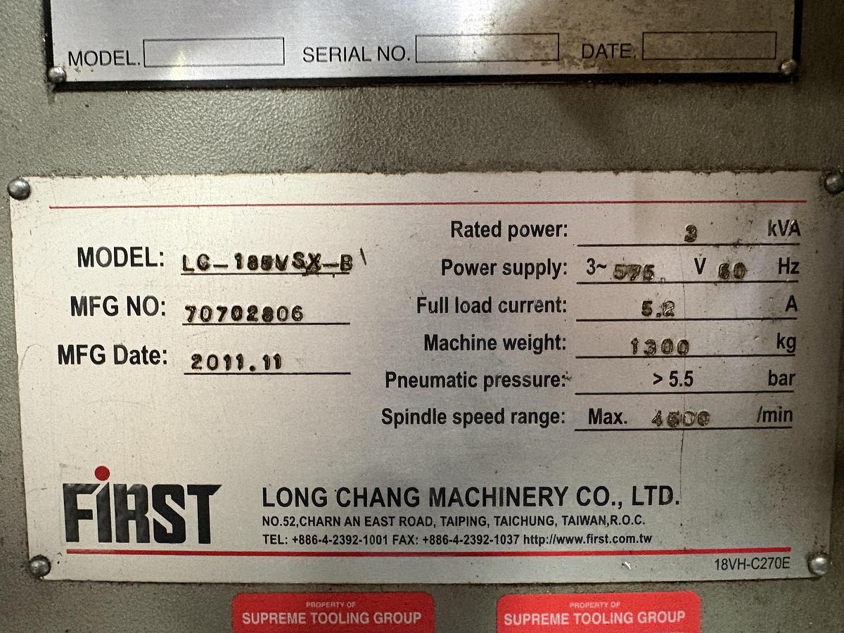 Used 10" x 50", FIRST, LC-185VSX-B, VERTICAL MILL