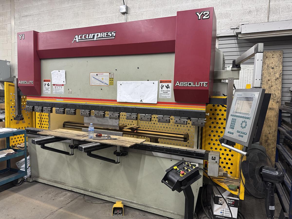 Used 75 TON X 10', ACCURPRESS, ABSOLUTE 37510, CNC HYDRAULIC PRESS BRAKE