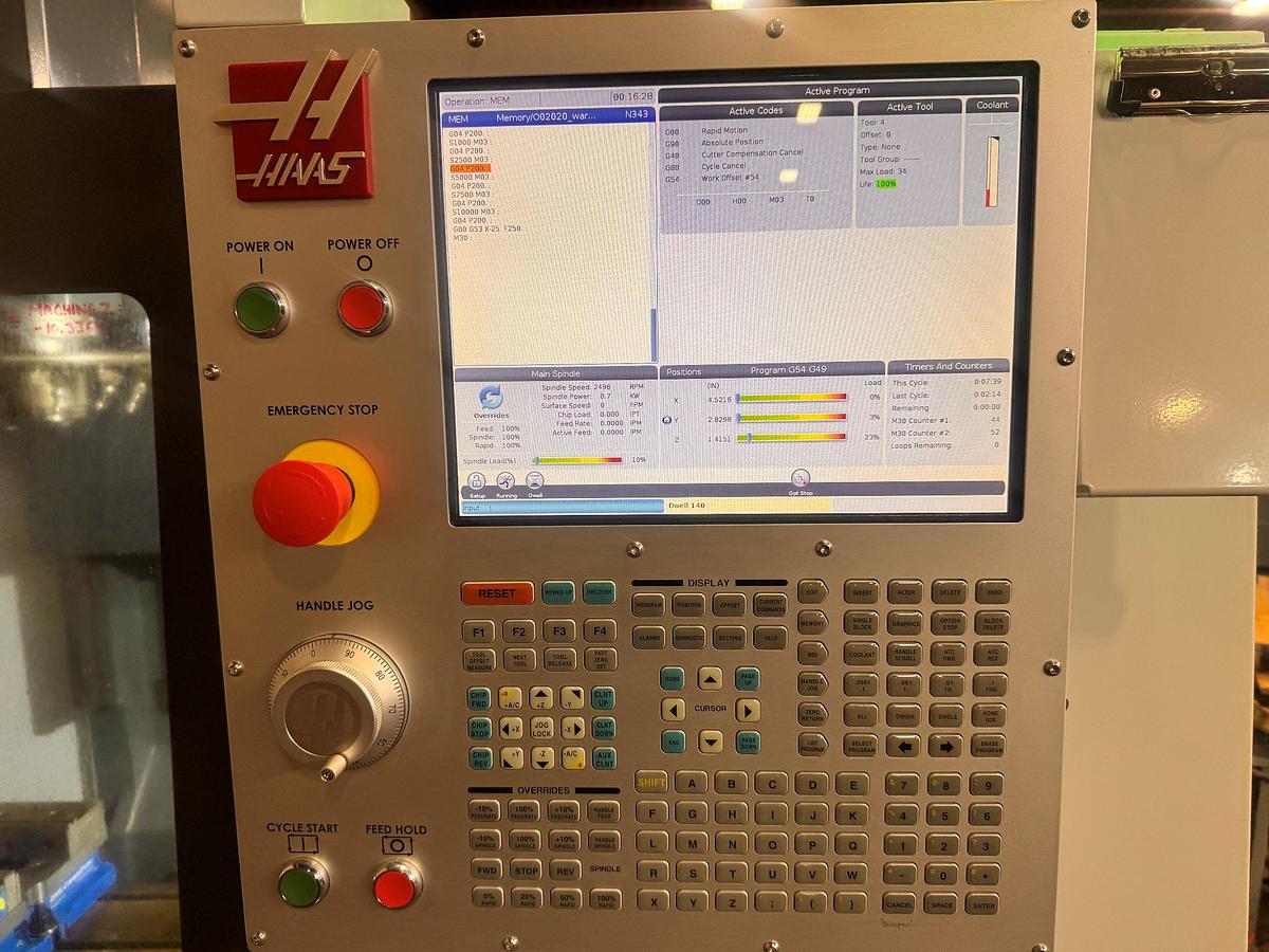 Used 30"X, 12"Y, 16"Z, HAAS, TM-1P, 2019, CNC VERTICAL TOOLROOM MILL - INSTALLED 2020