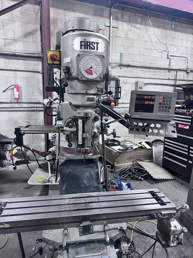 Used 9” X 42”, FIRST, LC-1-1/2VS, VERTICAL MILLING MACHINE