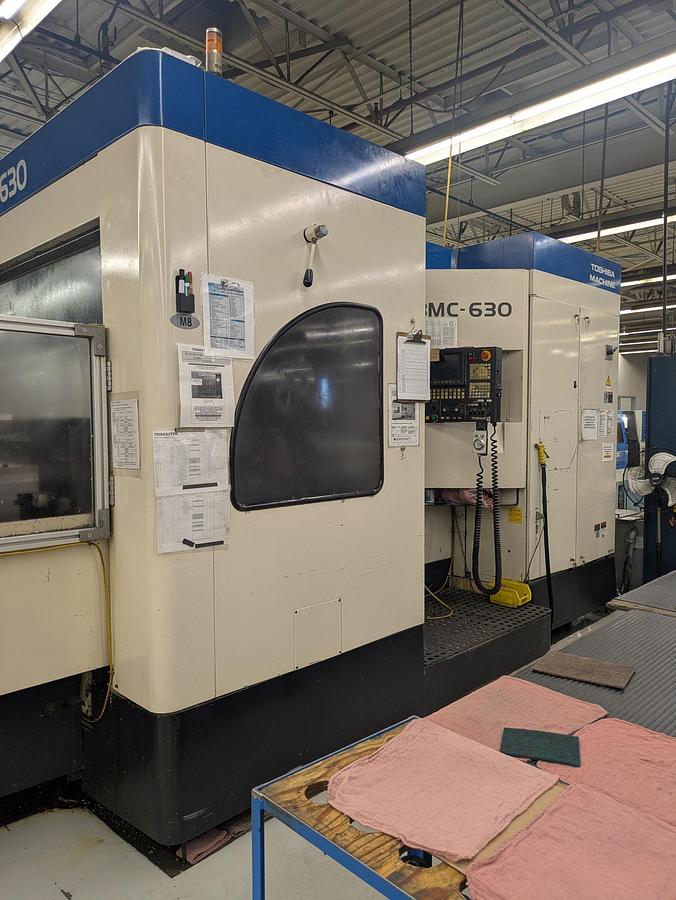 Used 39.3"X, 31.5"Y, 33.4"Z, TOSHIBA, BMC630, 1997, HORIZONTAL MACHINING CENTER
