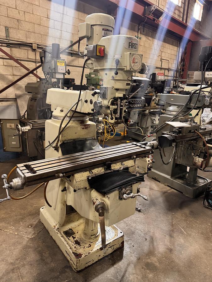 Used 10" X 50" FIRST, MODEL LC-185VS, VERTICAL MILLING MACHINE