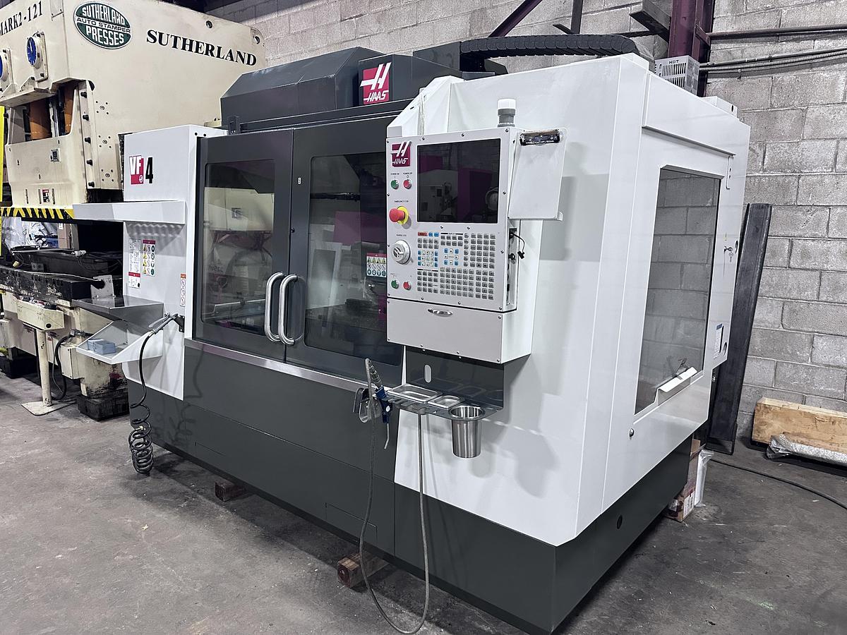 Used 50"X, 20"Y, 25"Z, HAAS, VF-4, 2019, CNC VERTICAL MACHINING CENTER