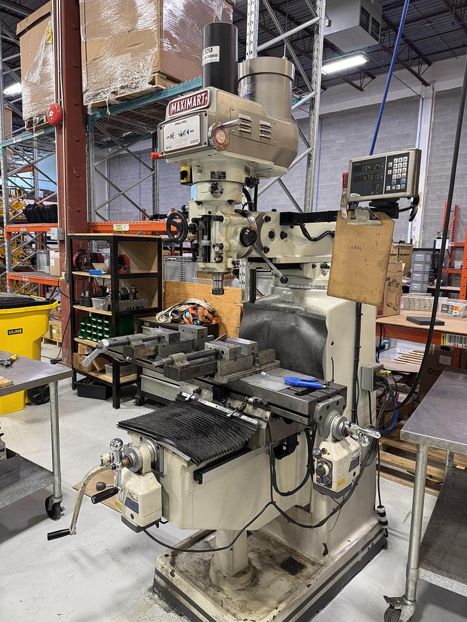 Used 10" X 54", MAXIMART, MODEL-3VS, VERTICAL MILLING MACHINE