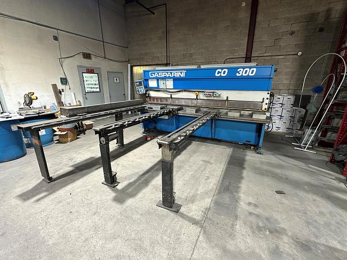 Used 5/16" x 10' GASPARINI, HYDRAULIC SHEAR