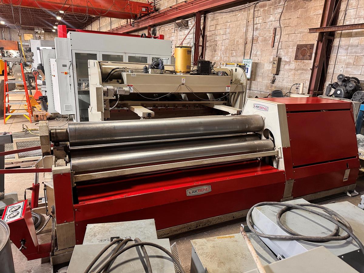 Used 1/2" X 8', AKYAPAK, 4-ROLL PLATE BENDING ROLLS
