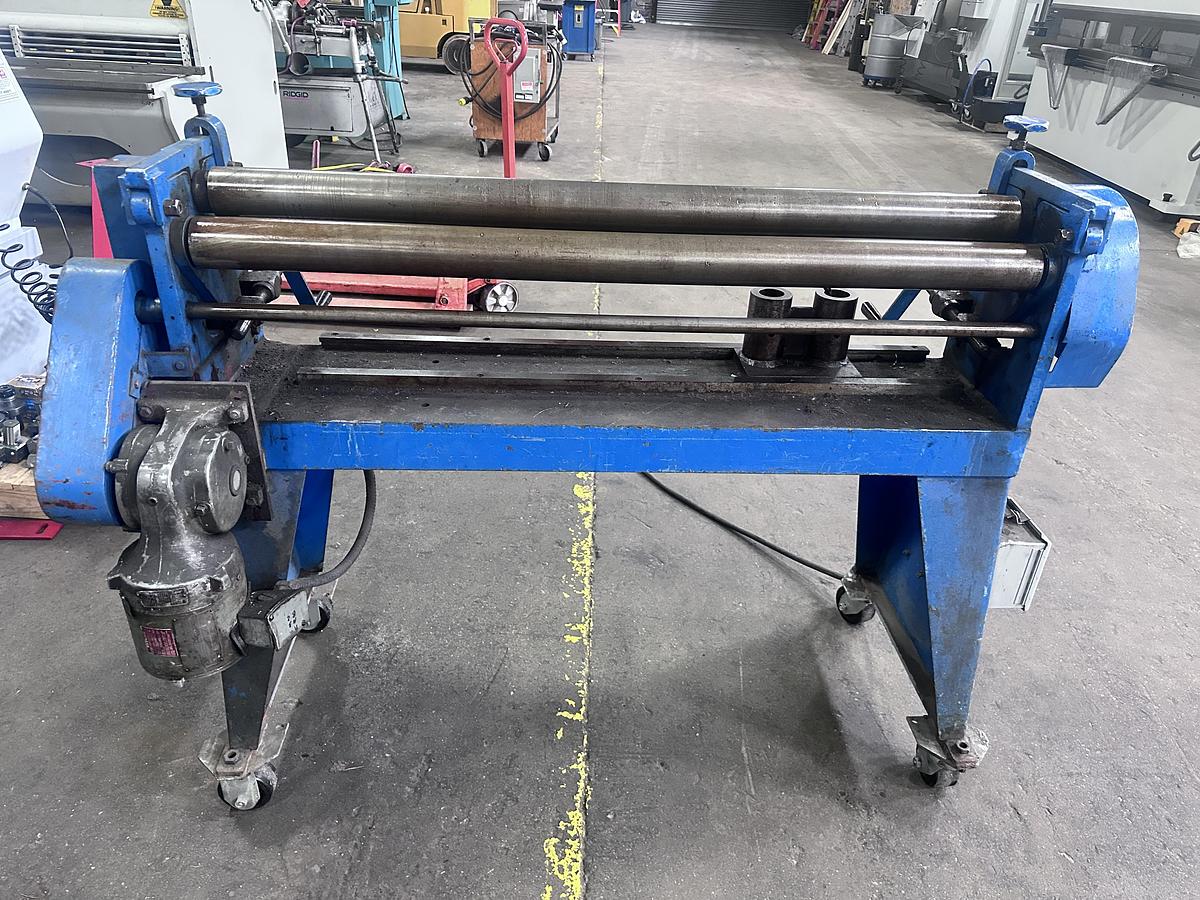 Used 50" X 14 GAUGE, BARER, POWERED INITIAL PINCH PLATE BENDING ROLLS