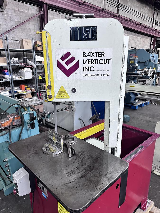Used BAXTER VERTICUT, MODEL 115C, 2019, ROLL-IN VERTICAL BANDSAW