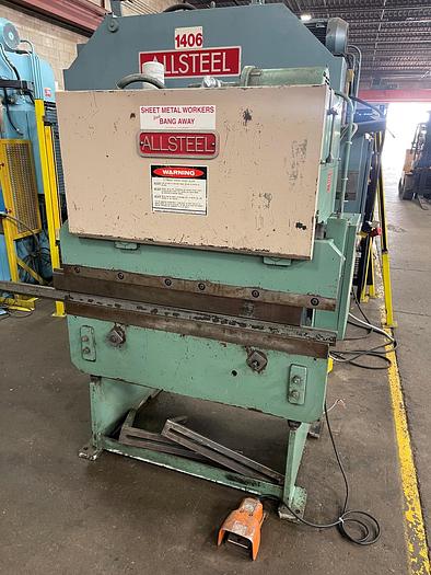 Used 20 TON X 4' ALLSTEEL HYDRAULIC PRESS BRAKE