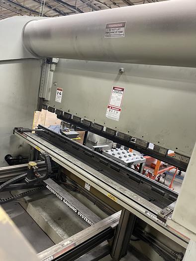 Used 400 TON X 12', ACCURPRESS, 2010, CNC HYDRAULIC PRESS BRAKE -WITH SHEET FOLLOWER