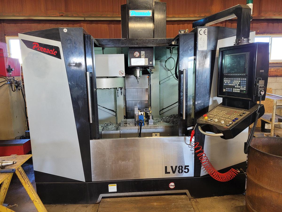 Used 33"X, 22"Y, 22"Z, PINNACLE, LV85, 2017, CNC VERTICAL MACHINING CENTER