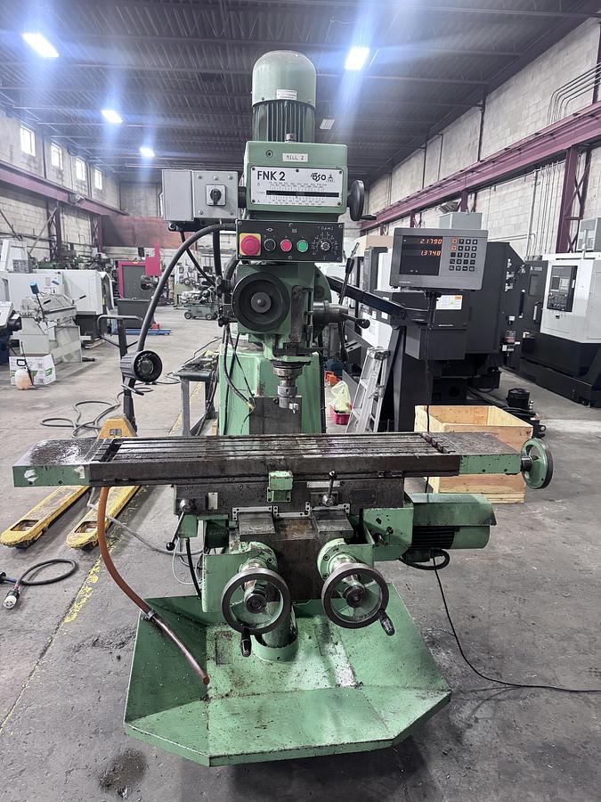 Used 10" x 43", TOS, FNK2, VERTICAL MILLING MACHINE