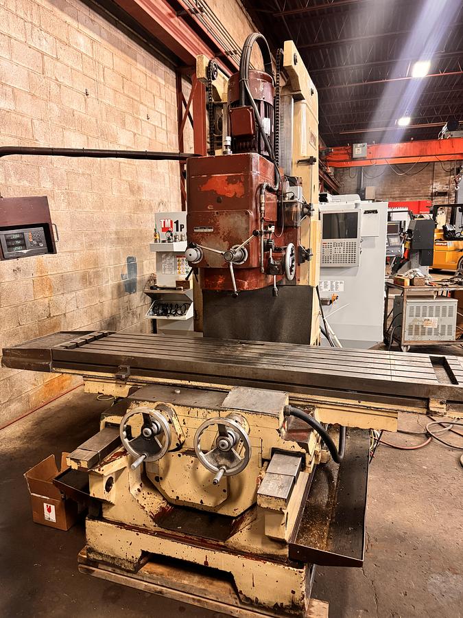Used 19" x 86" FORTWORTH MODEL, VBM-5VL BED TYPE VERTICAL MILLING MACHINE