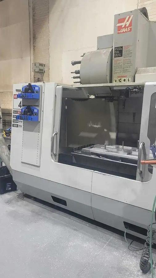 Used 50"X, 20"Y, 25"Z, HAAS, 2007, VF-4B, CNC VERTICAL MACHINING CENTER