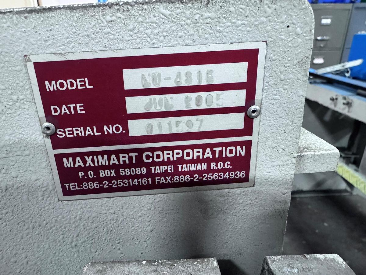 Used 16 GA. X 48" MAXIMART, BOX & PAN BRAKE