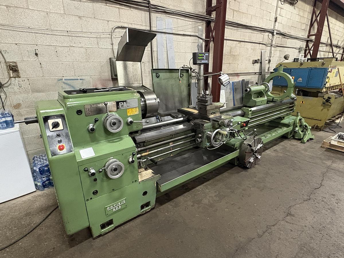 Used 24" x 120" POTISJE MANUAL ENGINE LATHE