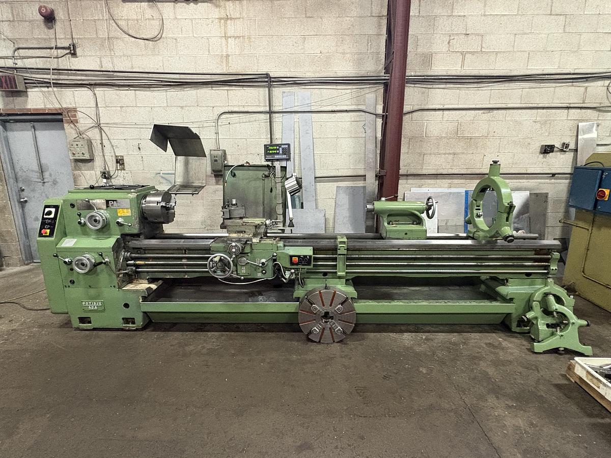 Used 24" x 120" POTISJE MANUAL ENGINE LATHE