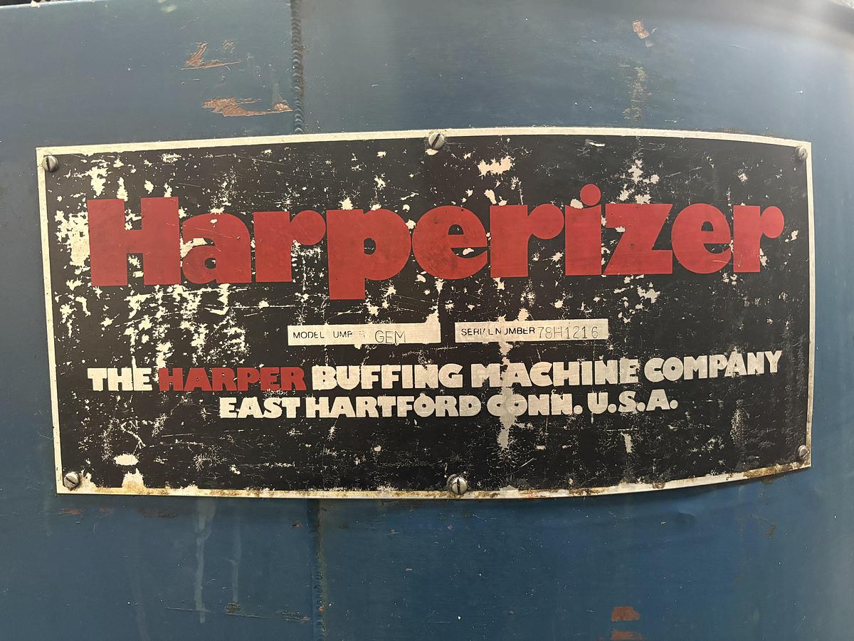 Used HARPERIZER, GEM, STANDARD SURFACE FINISHING MACHINE