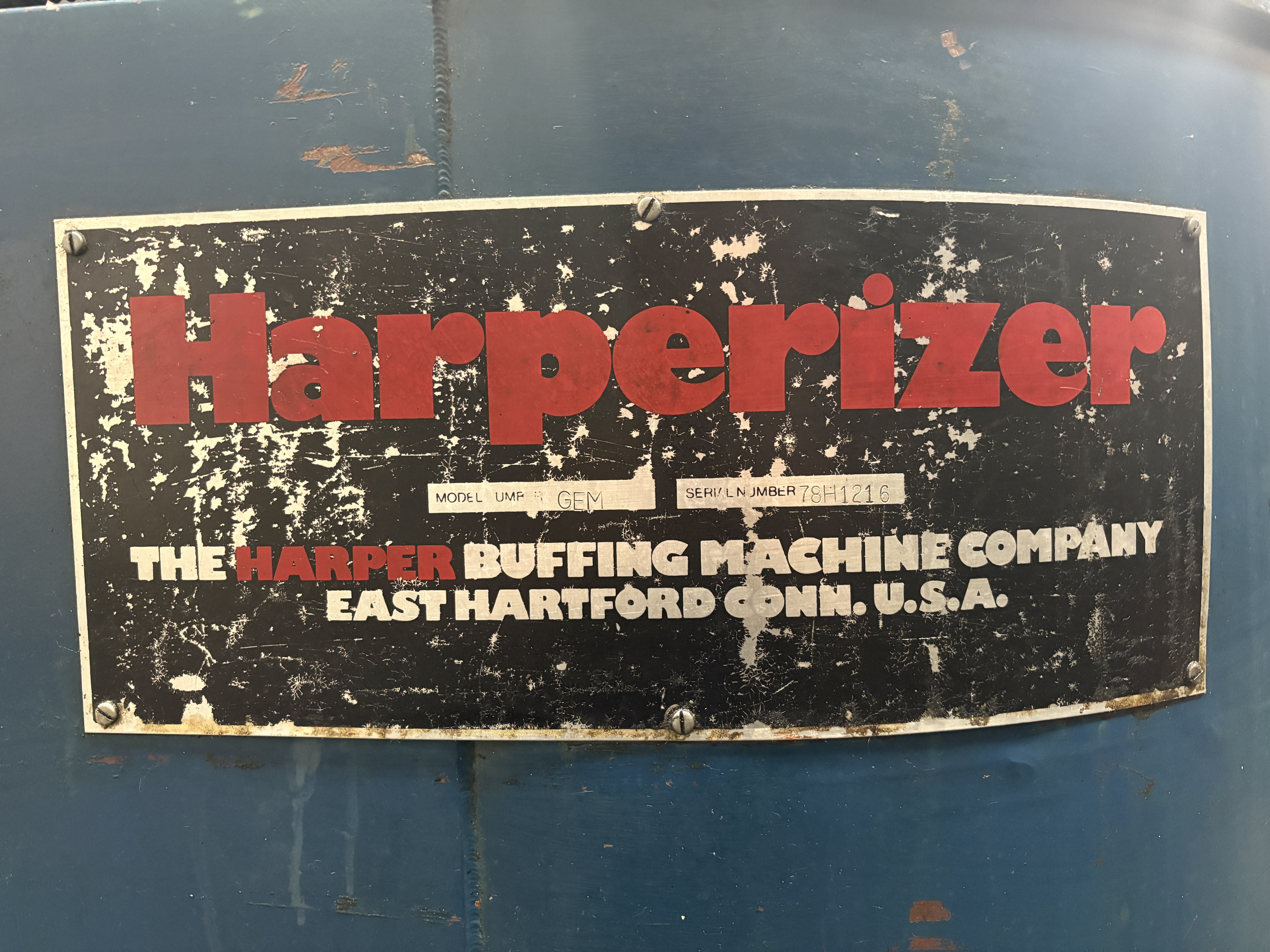 Used HARPERIZER, GEM, STANDARD SURFACE FINISHING MACHINE