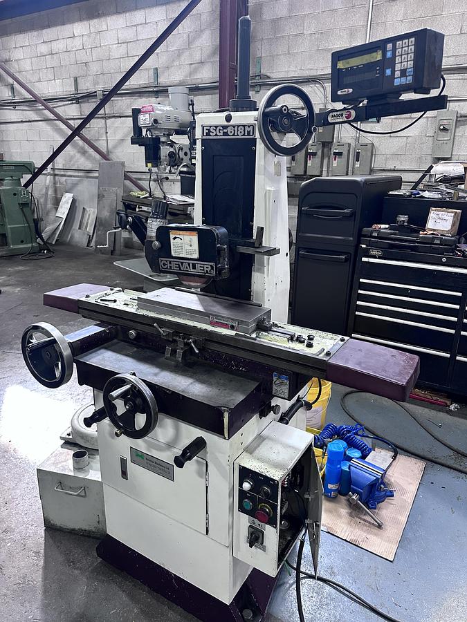Used 6" X 18", CHEVALIER ,FSG-618M, MANUAL SURFACE GRINDER