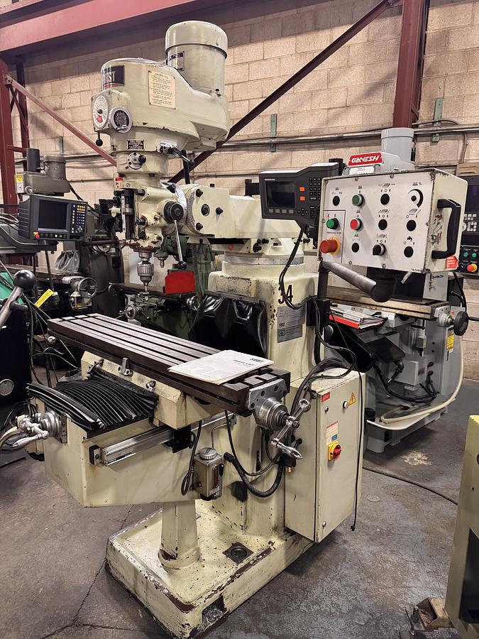 Used 10" x 50", FIRST, 2012, MODEL LC-185VS-B, VERTICAL MILLING MACHINE