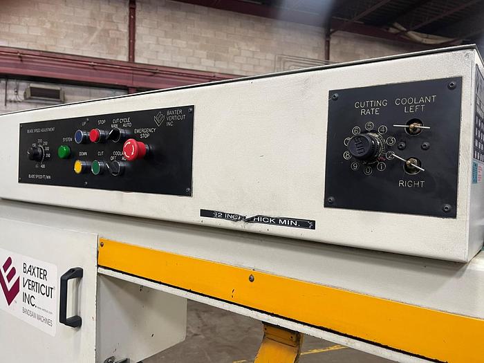 Used 14" x 19", BAXTER, SEMI-AUTOMATIC HORIZONTAL BANDSAW