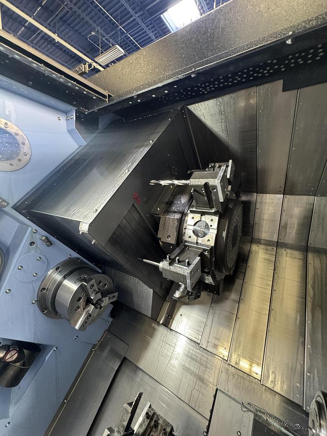 Used 2022 DOOSAN MODEL TT1800SY TWIN SPINDLE TWIN LIVE TOOL CNC LATHE