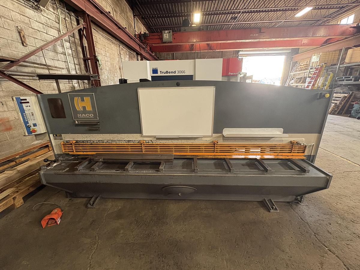 Used 10' X 1/4" HACO, HYDRAULIC SHEAR, 2006