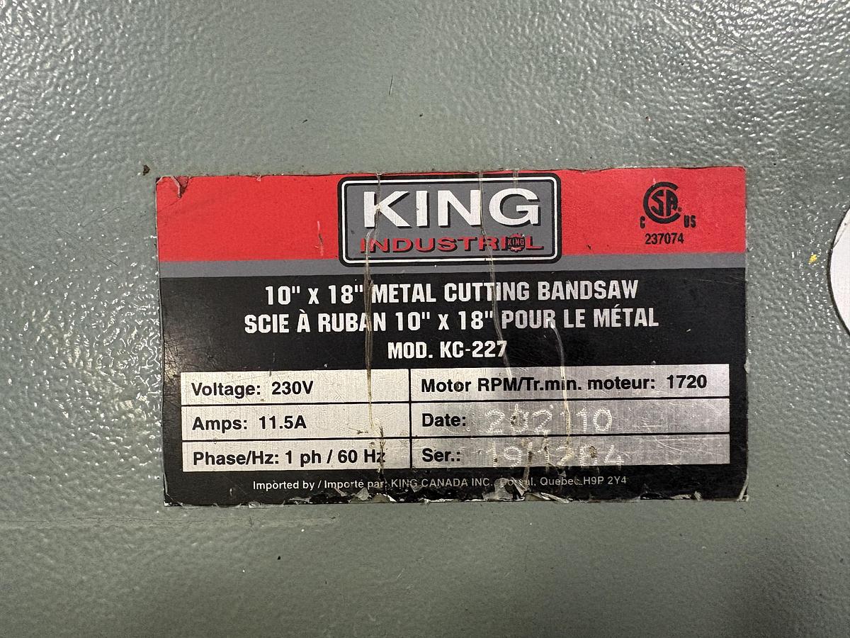 Used KING INDUSTRIAL, KC-227, 2021, HORIZONTAL BAND SAW