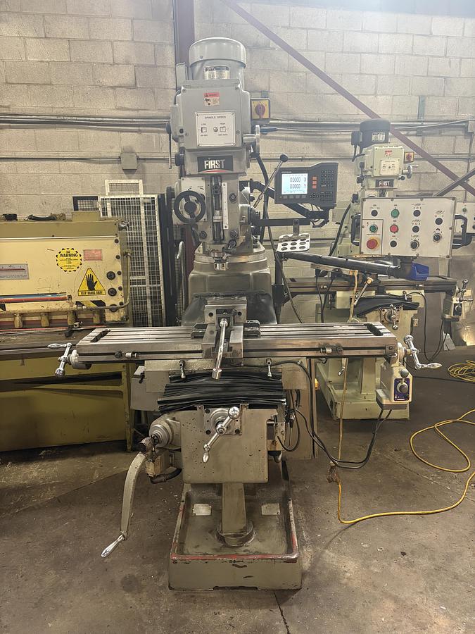 Used 10" x 50", FIRST, LC-185VSX-B, VERTICAL MILLING MACHINE