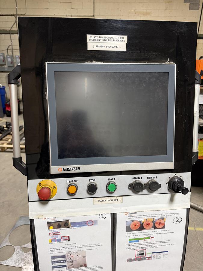 Used 5' X 10'. ERMAKSAN, 1000 WATT, CNC FIBER LASER