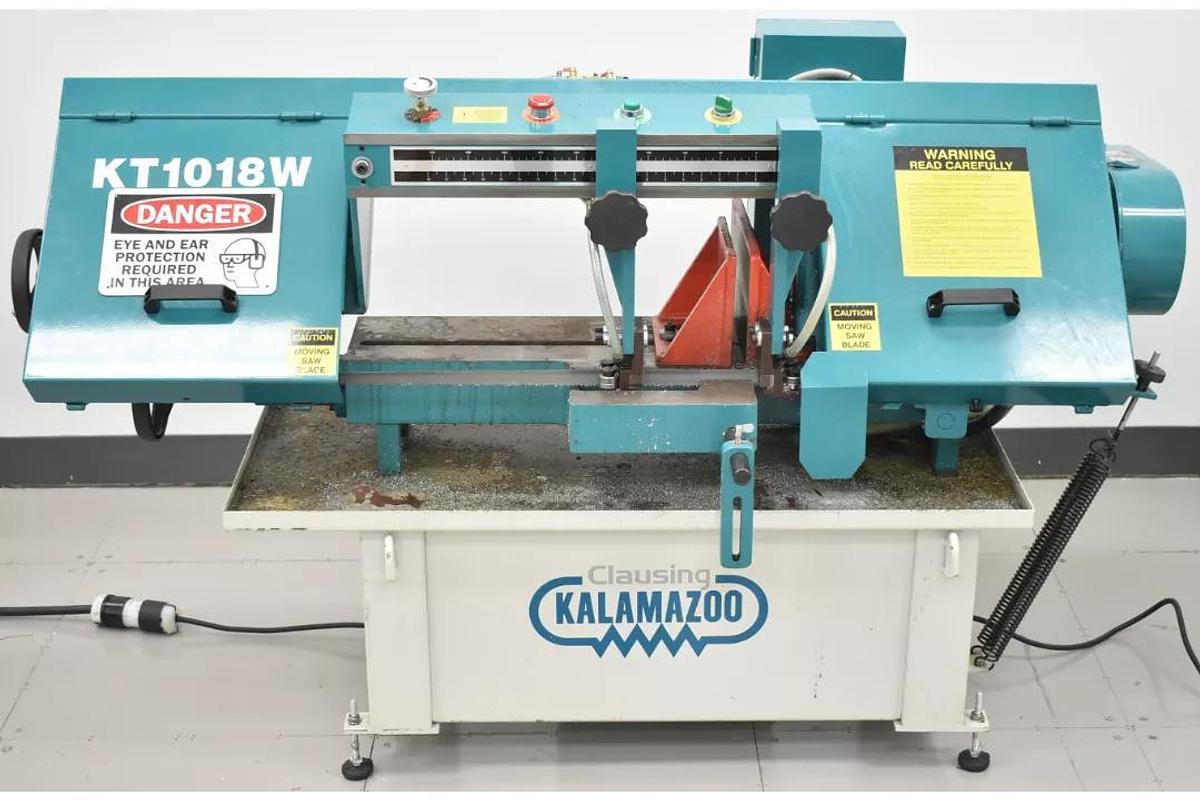 Used 10" x 18", CLAUSING-KALAMAZOO, KT1018W, 2022, HORIZONTAL BAND SAW