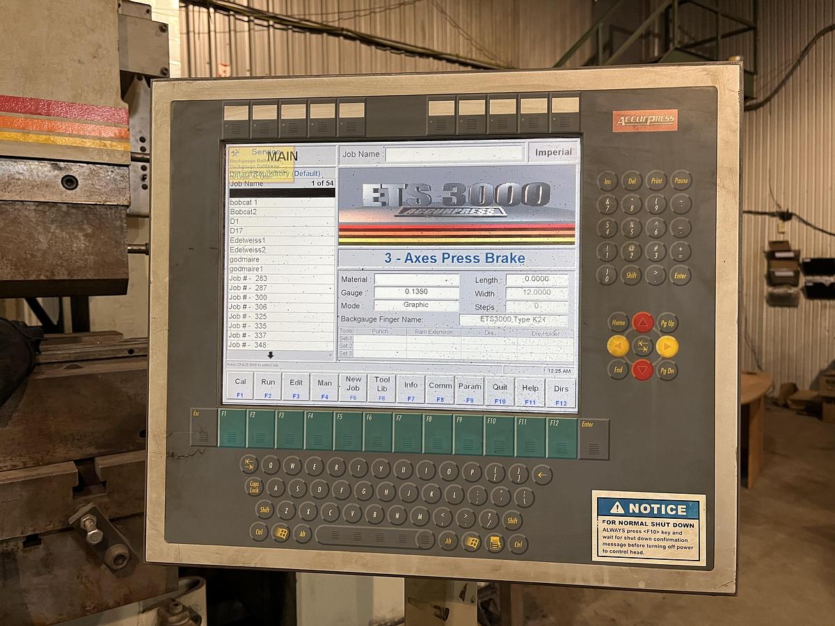 Used ACCURPRESS 600 TON X 16' CNC PRESS BRAKE -2016