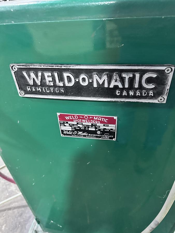 Used 15 KVA, WELDOMATIC SPOT WELDER