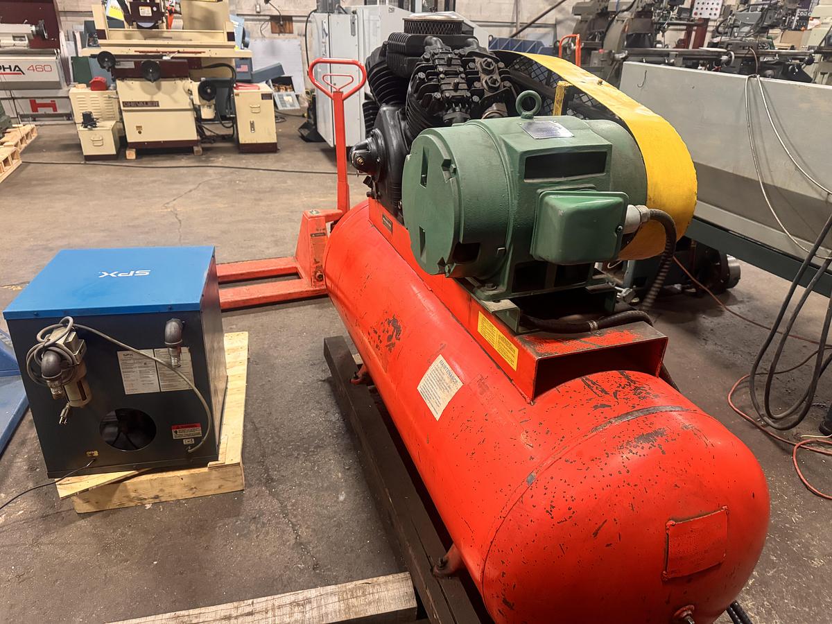 Used 20 HP, DEVILBISS, PISTON TYPE AIR COMPRESSOR, W/DRYER