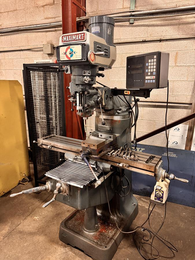 Used 9" X 49", MAXIMART, NO. 2VS, VERTICAL MILLING MACHINE