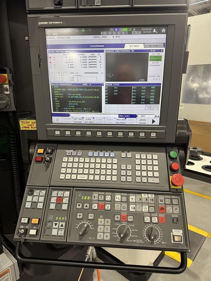 Used OKUMA 5 AXIS MACHININGCENTER W/ TURNING -MODEL MU-4000V-L