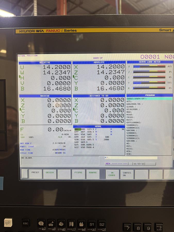 Used HYUNDAI WIA, MODEL SE2200LSY, 2023, CNC LATHE