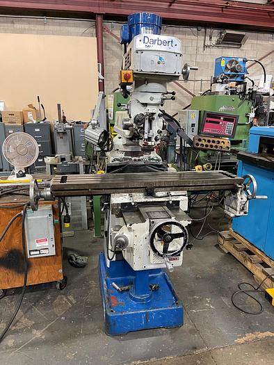 Used 10" X 50" DARBERT, MICROCUT VERTICAL MILLING MACHINE