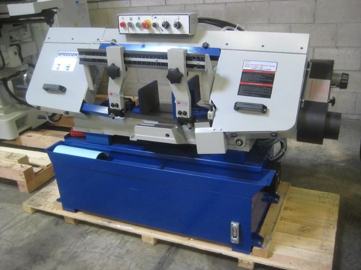 NEW - 10" x 16", ACRA " SPEEDER " HORIZONTAL BANDSAW WITH VARIABLE BLADE SPEEDS